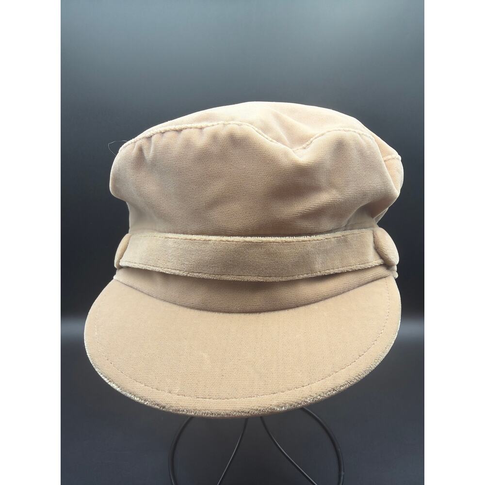 Wyeth Tan Baker Boy Newsboy Hat Womens One Size Cotton Military Cap
